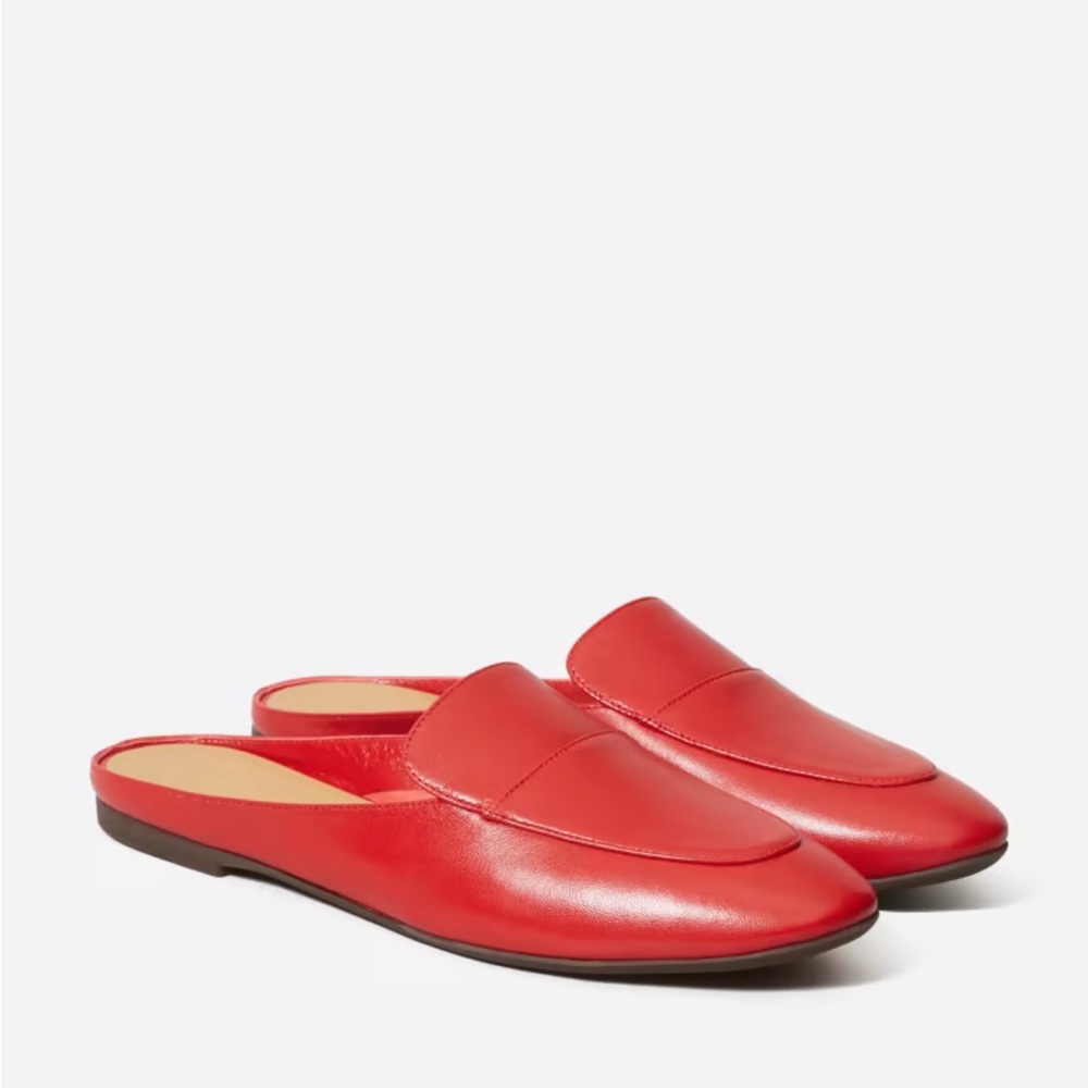 Everlane Red Leather Mules